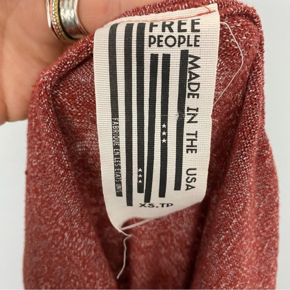 Free People Full Moon Maxi XS Low Back Cotton Red/ Orange Maxi Dress - Picture 7 of 7